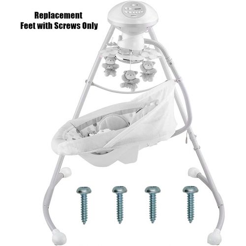  Replacement Parts for Fisher-Price My Little Snugabear Safari Moonlight Cradle n Swing - CHM69 ~ Replacement Feet with Screws