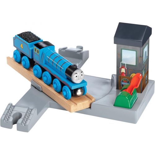 피셔프라이스 Fisher-Price Fisher Price Thomas & Friends Wooden Railway Logan and the Big Blue Engines Set Toy