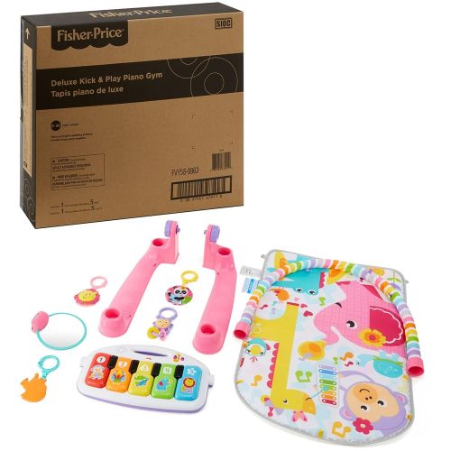  Fisher-Price Deluxe Kick & Play Piano Gym, Pink