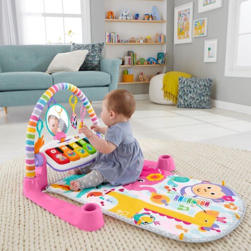  Fisher-Price Deluxe Kick & Play Piano Gym, Pink