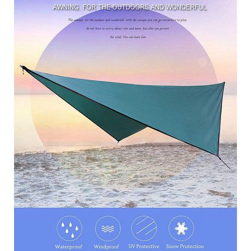  Fishines Hammock Waterproof Tent,Portable Waterproof Outdoor Tarp Camping Traveling Awning,for Camping, Backpacking, Tents, Hammocks