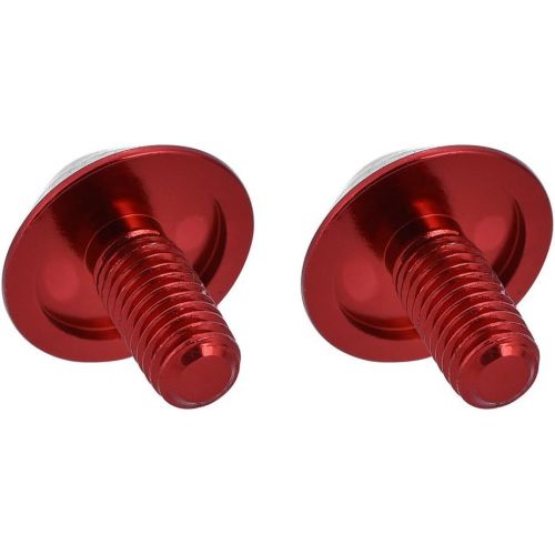  Fishlor Bicycle Water Bottle Cage Bolts, G-510 2Pcs M5 12mm Bike Bicycle Water Bottle Cage Holder Bracket Screw Bolts(Red)