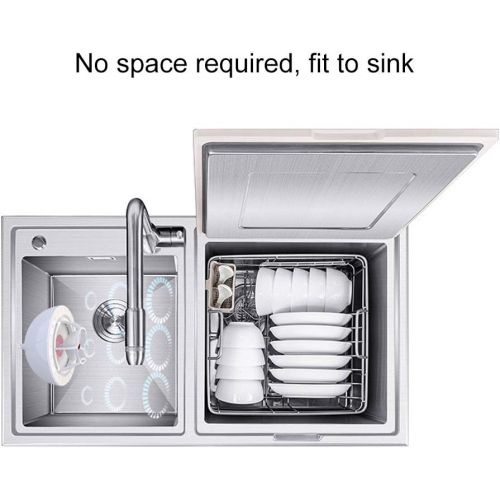  [아마존베스트]Fishlor Mini dishwasher, 5V10W multifunction dishwasher 32.8 household USB mini ultrasonic dishwasher dishwasher cleaner