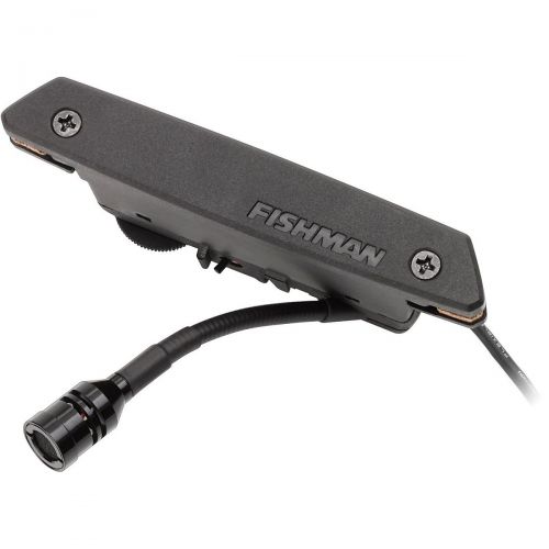  Fishman},description:This active soundhole pickup features an improved flexible cardioid microphone and microphone bass extensionroll-off switch. The easily accessible micpickup