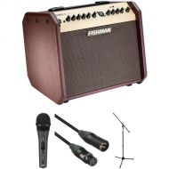 Fishman Loudbox Mini Bluetooth Amplifier Kit with Sennheiser e825S Mic, XLR Cable & Stand