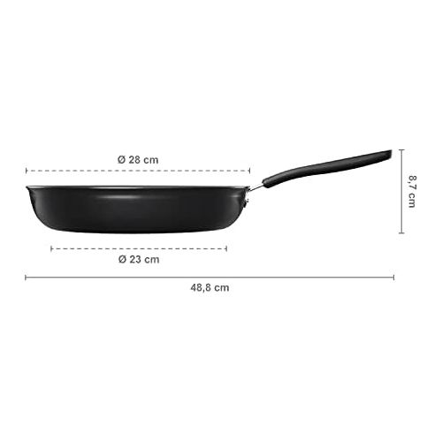  Fiskars Bratpfanne, Ø 28 cm, Fuer alle Kochfelder geeignet, Aluminium, Functional Form, Schwarz, 1026574