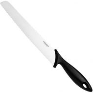 [아마존베스트]Fiskars Bread knife with serrated edge, HRC53, plastic/stainless steel, blade length: 23 cm, black/silver, essential 1023774