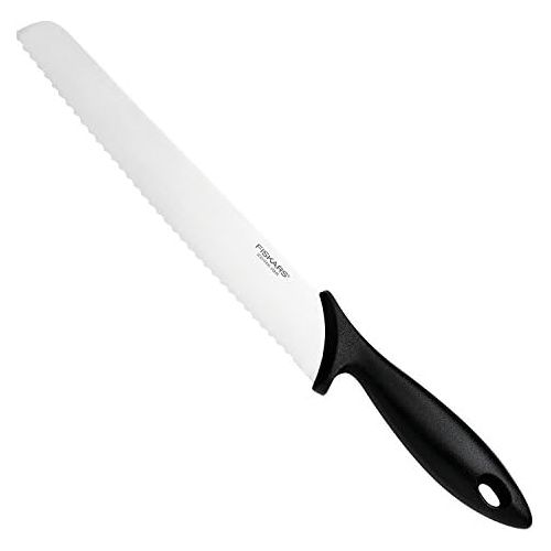  [아마존베스트]Fiskars Bread knife with serrated edge, HRC53, plastic/stainless steel, blade length: 23 cm, black/silver, essential 1023774