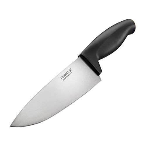  [아마존베스트]Fiskars Chefs Knife, Small, Total Length: 24 cm, high-quality steel / plastic, functional shape., black / orange, 20 cm