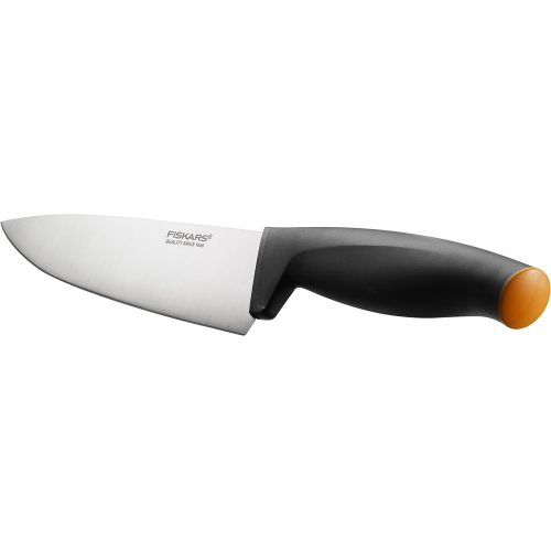  [아마존베스트]Fiskars Chefs Knife, Small, Total Length: 24 cm, high-quality steel / plastic, functional shape., black / orange, 20 cm