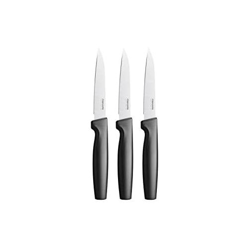  [아마존베스트]Fiskars Vegetable knife set, 3 pieces, quality steel/plastic, black, functional shape, 1014276