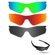 Fiskr Anti-Saltwater Polarized Replacement Lenses for Oakley Radar Path Sunglasses 3 Pair Pack