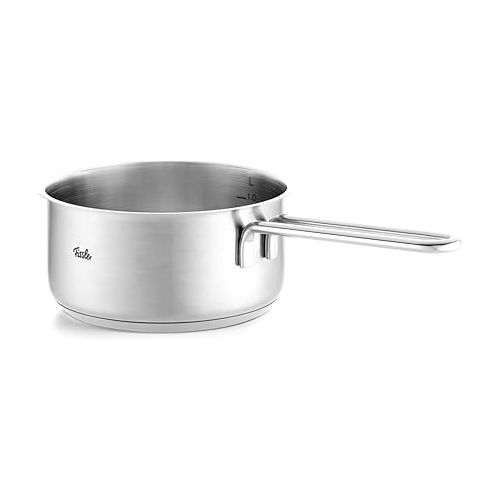  Fissler 086-154-16-100 Single Handled Pot, Pure Collection, 6.3 inches (16 cm), Sauce Pan, Gas Fire/Induction Compatible, Made in Germany, Silver