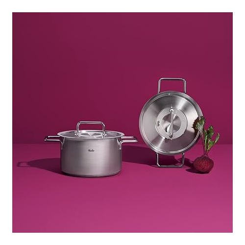  Fissler Pure Collection Stainless Steel 2.2 Quart Stock Pot with Metal Lid