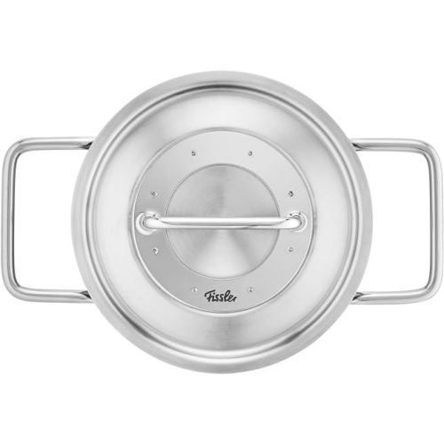  Fissler Pure Collection Stock Pot with Metal Lid - For Cooking Small to Medium-Sized Quantities - Made in Germany - Suitable for All Stovetops - Even Heat Distribution - 2.2 qt