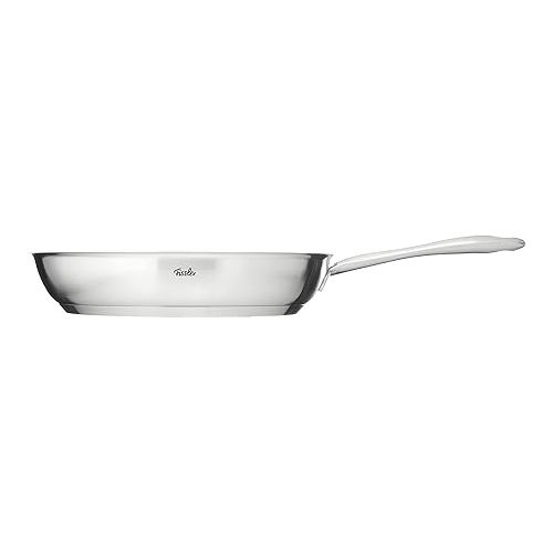  Fissler 081-353-28-100 Frying Pan, 11.0 inches (28 cm), Gas Stove/Induction Compatible, Oven Safe, All Stainless Steel, Silver