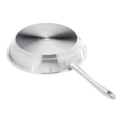  Fissler 081-353-28-100 Frying Pan, 11.0 inches (28 cm), Gas Stove/Induction Compatible, Oven Safe, All Stainless Steel, Silver