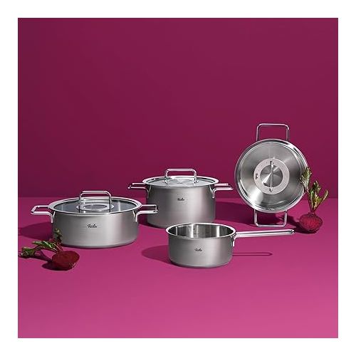  Fissler Pure Collection Stainless Steel 2.2 Quart Stock Pot with Glass Lid