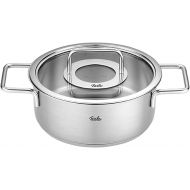 Fissler Pure Collection Stainless Steel 4.1 Quart Rondeau with Glass Lid