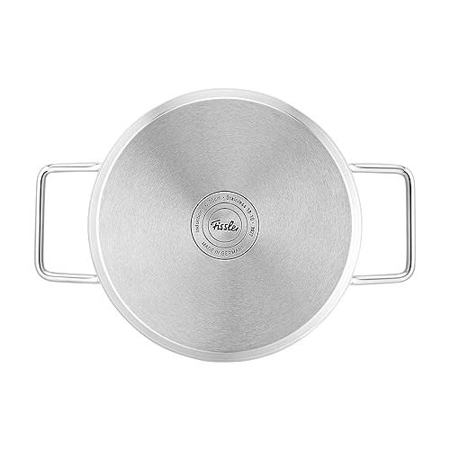  Fissler Pure Collection - Stainless Steel 9 Piece Cookware Set with Metal Lids - Made in Germany - Suitable for All Stovetops - Even Heat Distribution