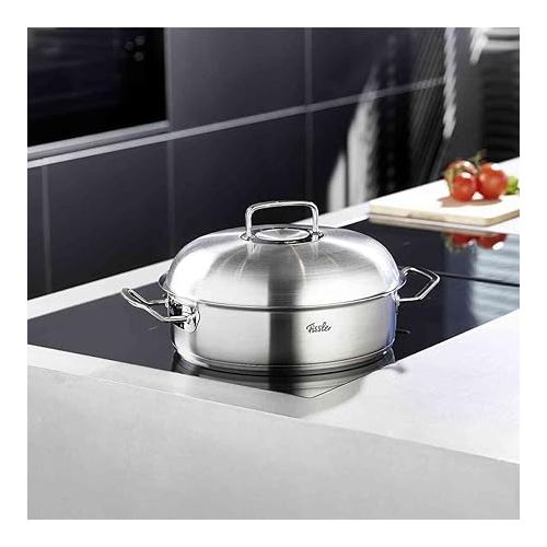  Fissler Original-Profi Collection Stainless Steel 5.1 Quart Roaster with High Metal Dome Lid