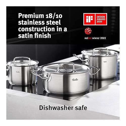  Fissler Original-Profi Collection Stainless Steel 5.1 Quart Roaster with High Metal Dome Lid