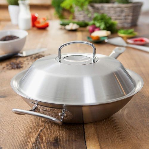  Fissler Stielwok mit Metalldeckel original-profi collection  Edelstahl-Stielwok induktionsgeeignet  zum gesunden, fernoestlichen Kochen  084-833-30-000/0  Ø 30 cm