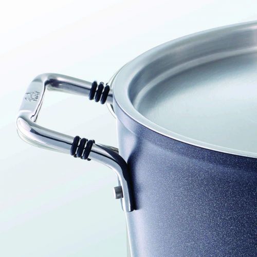  Fissler luno / Aluminium-Topfset, 4-teilig Kochtopf-Set , Kochtoepfe mit Deckel, spuelmaschinen-geeignet, Induktion, alle Herdarten (3 Kochtoepfe, 1 Stielkasserolle-deckellos)