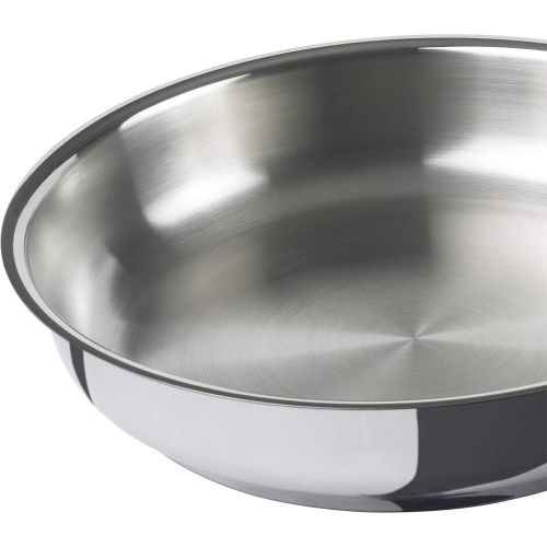  Fissler crispy steelux classic / Edelstahl-Pfanne (Ø 24 cm) unbeschichtete-Steakpfanne, Bratpfanne-induktionsgeeignet, Stielpfanne, ideal zum krossen anbraten, alle Herdarten