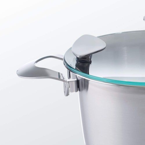  Fissler Topfset solea | 5-teilig mit Stielkasserolle |Topfset Edelstahl mit Glasdeckeln | induktionsgeeignet | Schuettrand und Abgiessfunktion | Kochtopfset | Kochtoepfe Induktion