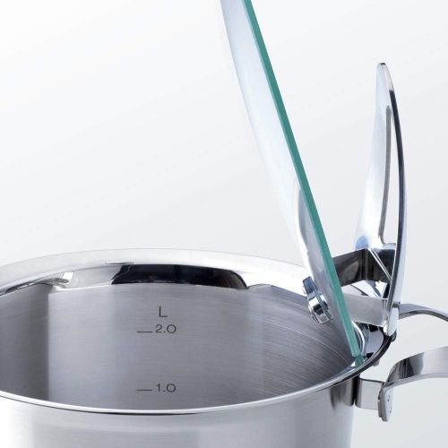  Fissler Topfset solea | 5-teilig mit Stielkasserolle |Topfset Edelstahl mit Glasdeckeln | induktionsgeeignet | Schuettrand und Abgiessfunktion | Kochtopfset | Kochtoepfe Induktion