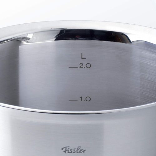  Fissler Topfset solea | 5-teilig mit Stielkasserolle |Topfset Edelstahl mit Glasdeckeln | induktionsgeeignet | Schuettrand und Abgiessfunktion | Kochtopfset | Kochtoepfe Induktion