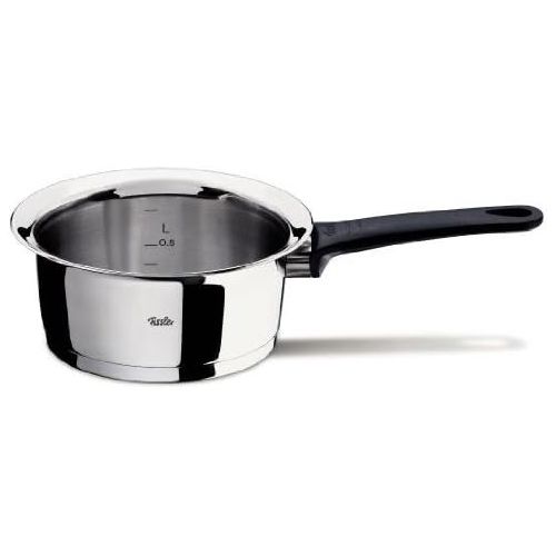  Fissler intensa / Edelstahl-Topfset, 5-teilig, Kochtopf-Set, Toepfe mit Deckel, stapelbar, Abgiesshilfe, Induktion, alle Herdarten (3 Kochtoepfe, 1 Bratentopf, 1 Stielkasserolle-decke