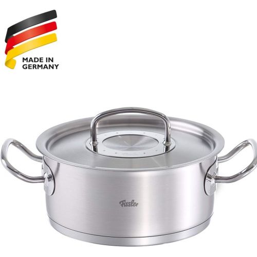  Fissler original-profi collection / Braten-Topf, (Ø 20 cm, 2,6 L) Edelstahl-Topf mit Deckel, Brater, Innen-Skalierung, rostfrei, alle Herdarten, Induktion