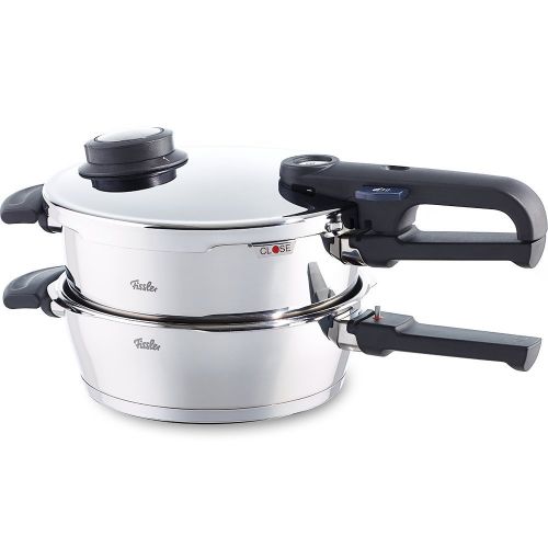  Fissler Schnellkochtopf-Set vitavit premium 2 teilig  Schnellkochtopf 4,5 Liter u. Schnellbratpfanne 2,5 L  22cm Durchmesser mit Einsatz  620-301-11-070/0