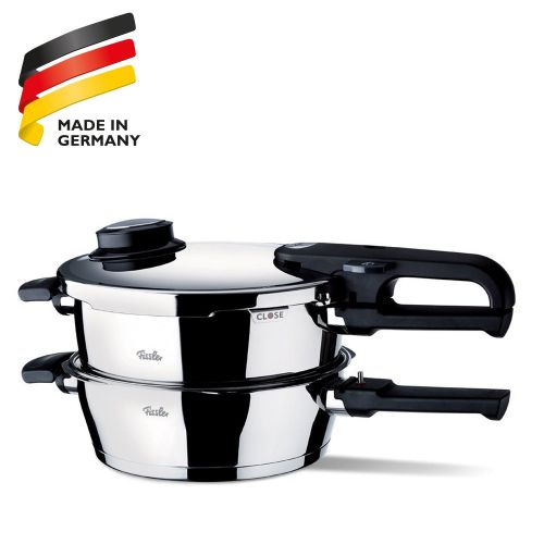  Fissler Schnellkochtopf-Set vitavit premium 2 teilig  Schnellkochtopf 4,5 Liter u. Schnellbratpfanne 2,5 L  22cm Durchmesser mit Einsatz  620-301-11-070/0