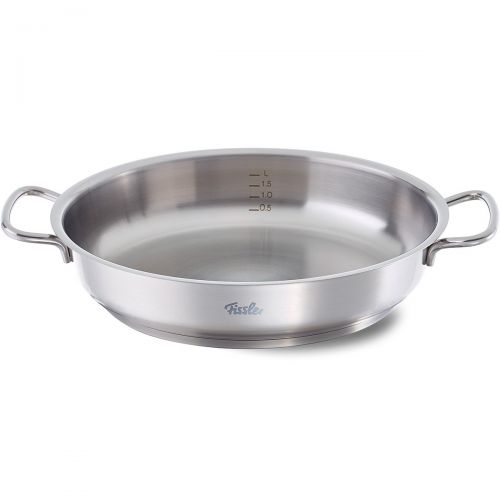  Fissler original-Profi Collection Edelstahl 28 cm mit Glasdeckel Servierpfanne, Silber,