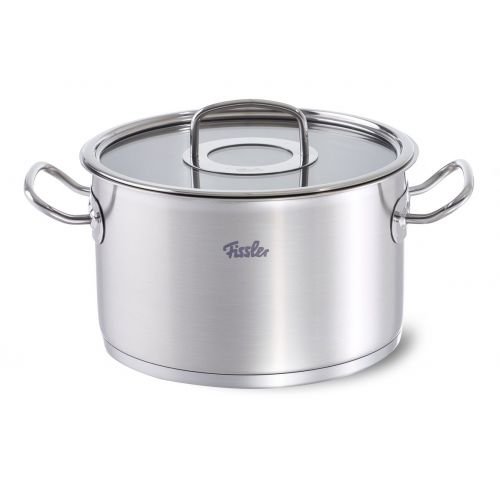  Fissler 084-136-24-000/0 Bratentopf Original-Profi Collection 24 cm Brater Induktion mit Glasdeckel, Edelstahl, 33 x 26.5 x 14 cm