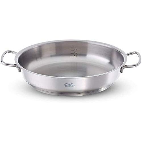  Fissler original-profi collection / Edelstahl-Servierpfanne, Bratpfanne ohne Deckel, Paella-Pfanne, Induktion, alle Herdarten (hoher Rand, Ø 20 cm)