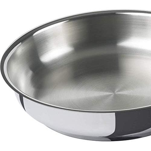  Fissler crispy steelux classic / Edelstahl-Pfanne (Ø 28 cm) unbeschichtete-Steakpfanne, Bratpfanne-induktionsgeeignet, Stielpfanne, ideal zum krossen anbraten, alle Herdarten