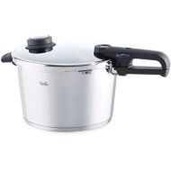 [아마존베스트]Fissler vitavit premium / Induktions-Schnellkochtopf, (8 L, Ø 26 cm), Edelstahl-Dampfkochtopf, 2 Garstufen, stapelbar, alle Herdarten- silber