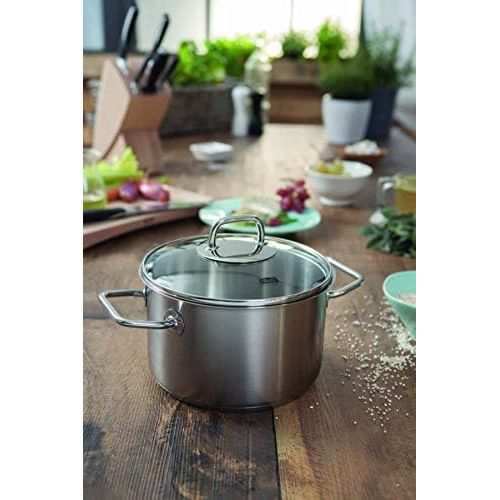  Fissler viseo / Edelstahl-Topf (2,1 L - Ø 16 cm) Kochtopf mit Glas-Deckel, Innenskalierung, Schuettrand, Induktions-Kochtopf, energiesparend, fuer alle Herdarten - auch Induktion