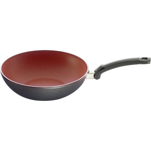  Fissler SensoRed / Wokpfanne (Ø 28 cm) Pfanne mit thermo-sensitiver Antihaftversiegelung, Temperaturanzeige, Aluminium-Schwenkpfanne, alle Herdarten  auch Induktion