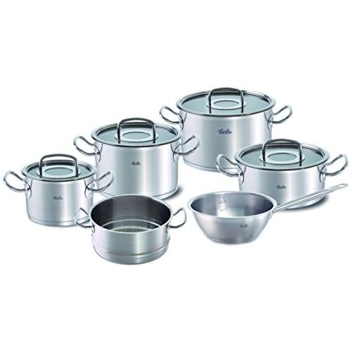  Besuchen Sie den Fissler-Store Fissler original-profi collection / Edelstahl-Topfset, 6-teilig, Kochtopf-Set, Toepfe mit Glas-Deckel, Induktion, alle Herdarten (3 Kochtoepfe, 1 Bratentopf ,1 Dampfeinsatz, 1 Sauteu