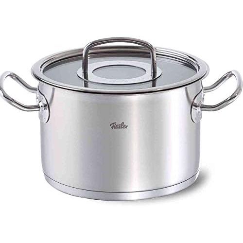  Fissler original-profi collection / Edelstahl-Topf, (Ø 20 cm, 3,9 L), Kochtopf mit Glas-Deckel, Innen-Skalierung, rostfrei, alle Herdarten, Induktion