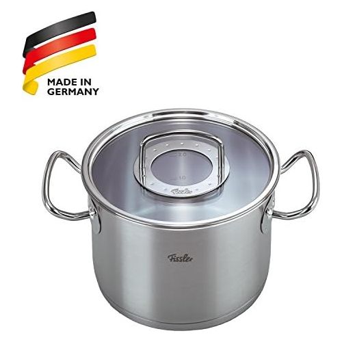  Fissler original-profi collection / Edelstahl-Topf, (Ø 20 cm, 3,9 L), Kochtopf mit Glas-Deckel, Innen-Skalierung, rostfrei, alle Herdarten, Induktion