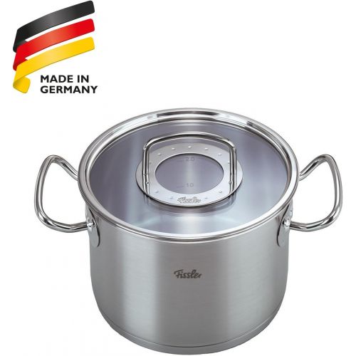  Fissler original-profi collection / Edelstahl-Topf, (Ø 20 cm, 3,9 L), Kochtopf mit Glas-Deckel, Innen-Skalierung, rostfrei, alle Herdarten, Induktion