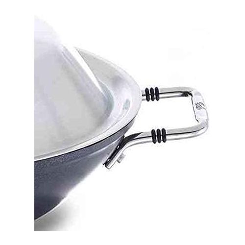  Fissler Adamant Wok Aluminium Diameter 31 cm with Metal Lid Coating Non-Stick Coating High Rim Scratch-Resistant All Hob Types Including Induction