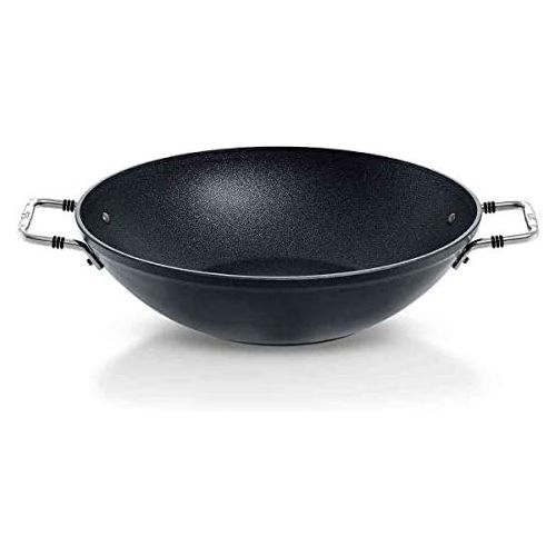  Fissler Adamant Wok Aluminium Diameter 31 cm with Metal Lid Coating Non-Stick Coating High Rim Scratch-Resistant All Hob Types Including Induction