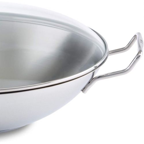  Fissler 06 823 35 001 Kunming Wok 35 cm with Glass Lid Induction